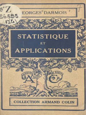 cover image of Statistique et applications